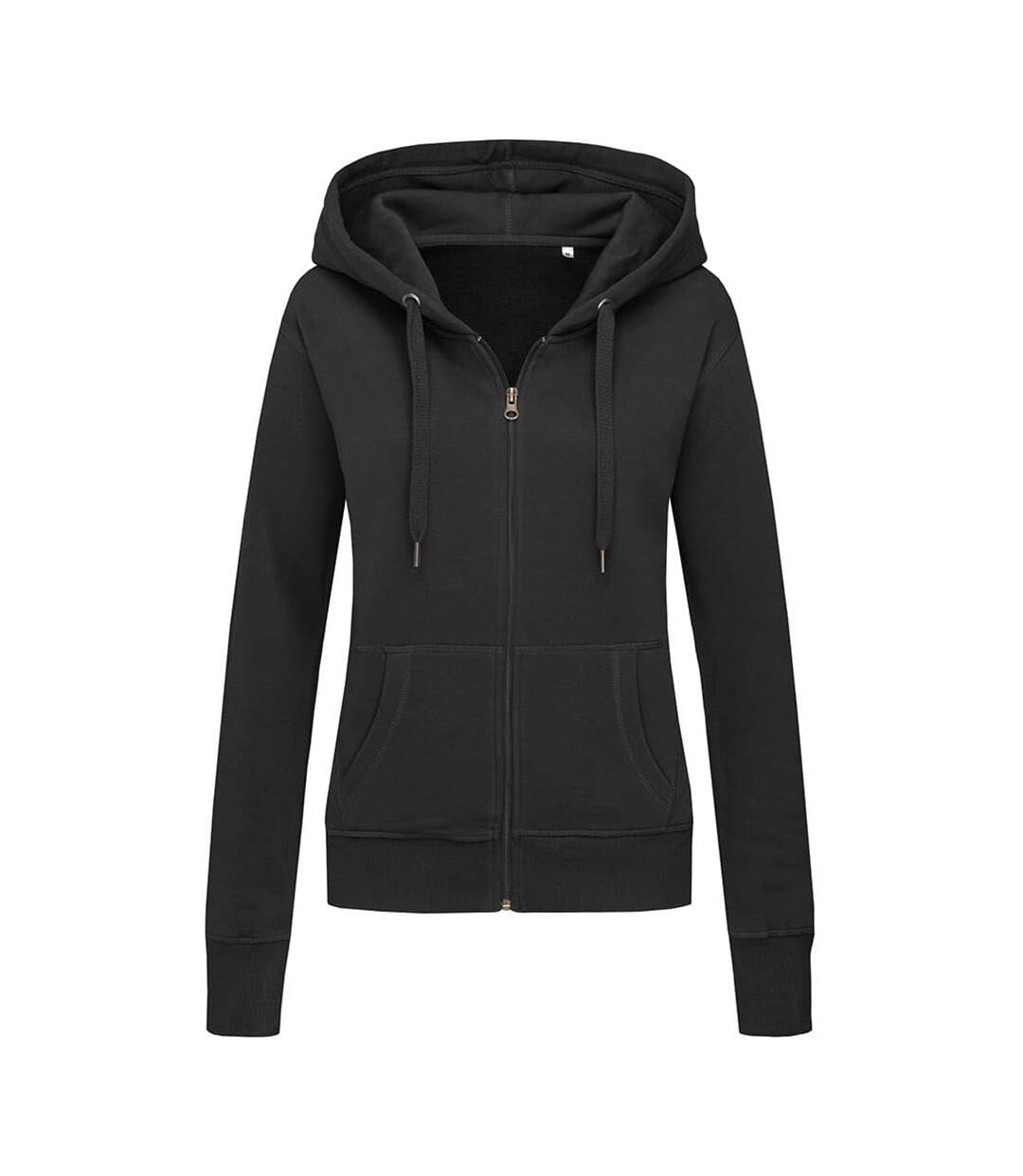 Sweatshirt femme active zippé noir Stedman-1