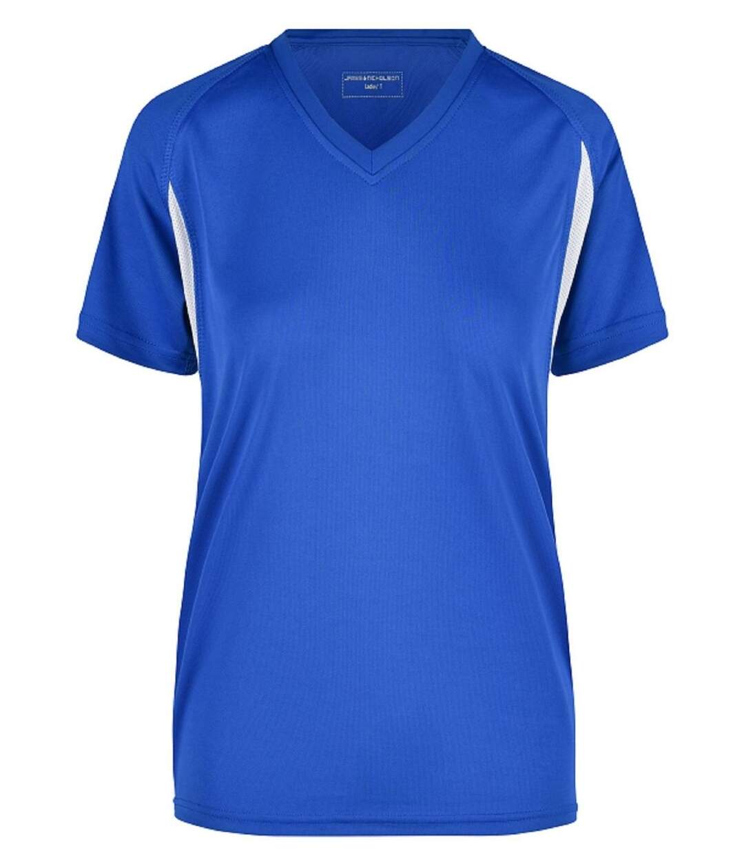 t-shirt running respirant JN316 - bleu roi et blanc - FEMME