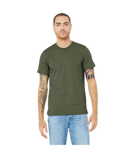 Canvas T-shirt Jersey Hommes Olive Chinée Bella + Canvas