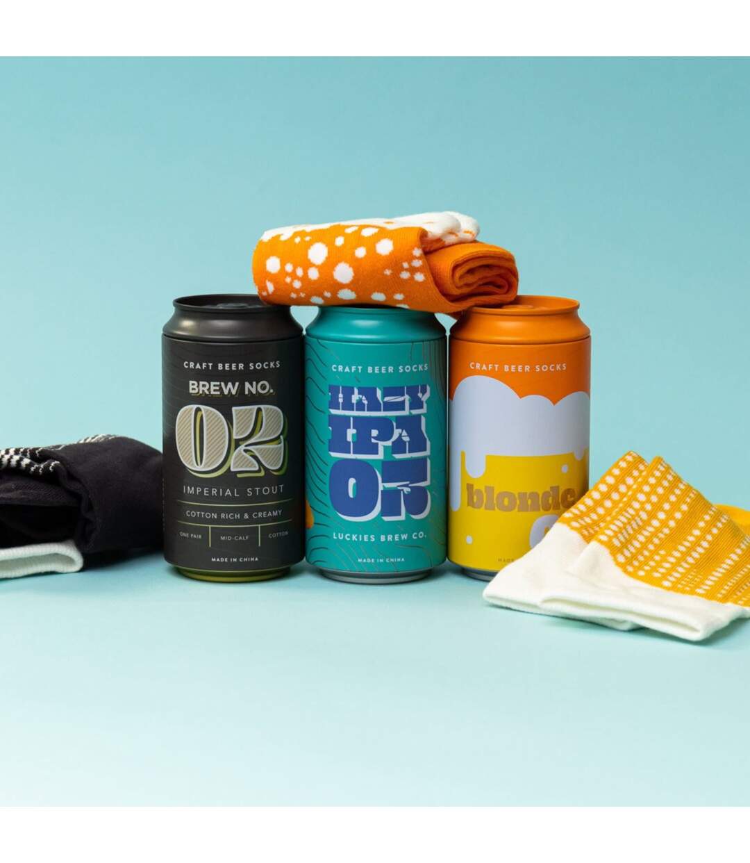 Craft Beer Nouveauté Chaussettes pour hommes dans une canette-3