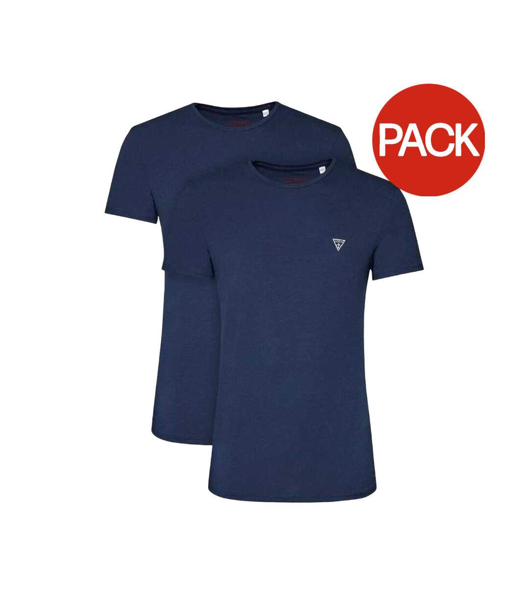 T-shirts Motif/style Logo Homme Bleu Marine Guess-1