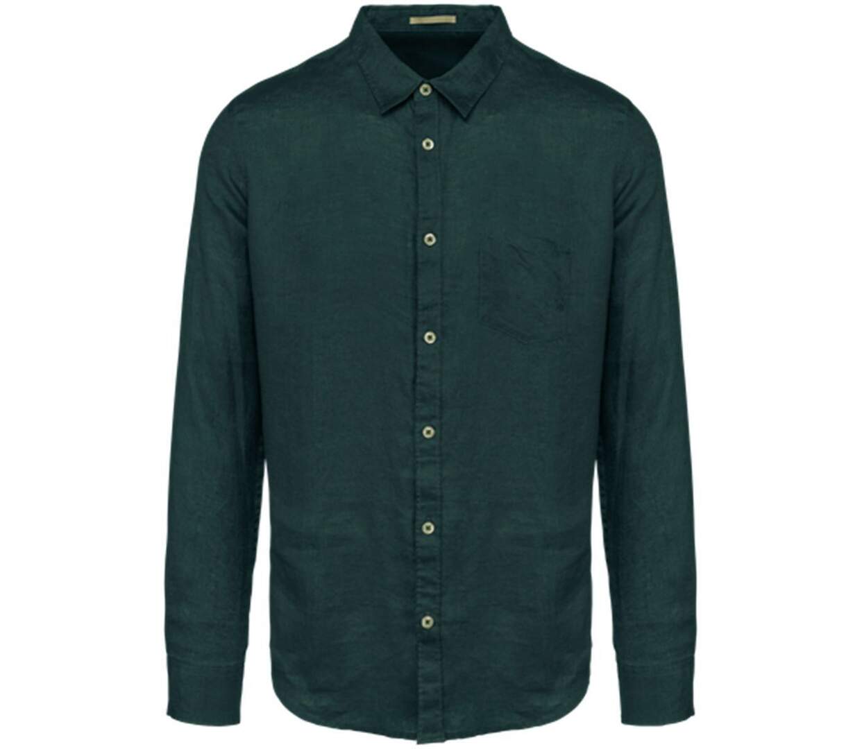 Chemise en lin - Homme - PATS504 - vert amazone-1