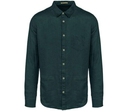 Chemise en lin - Homme - PATS504 - vert amazone