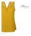 Top sans manches jaune MAYFLOWER CHF3053A en crêpe fluide avec détails dentelle-4