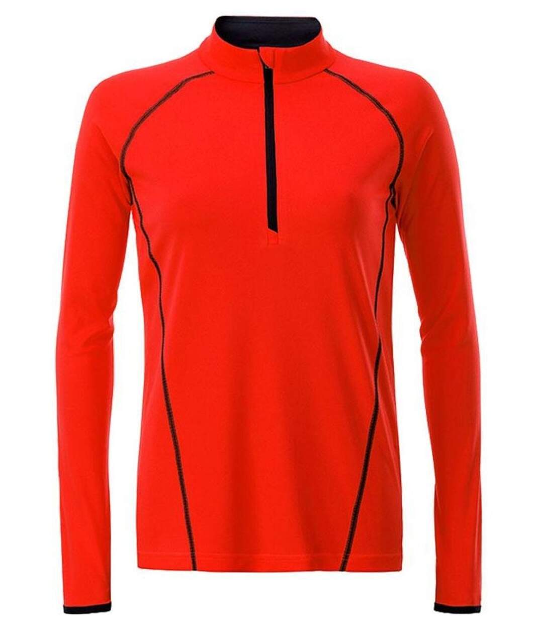 Maillot running respirant manches longues - Femme - JN497 - orange vif-1