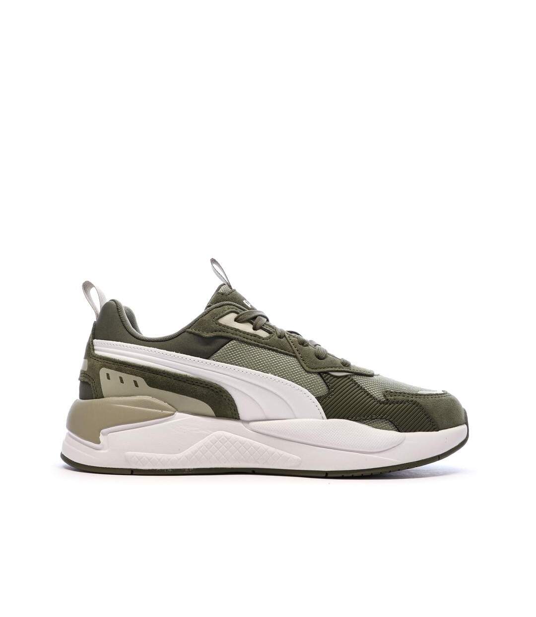 Baskets blanches/kaki homme puma x-ray 3 s-2