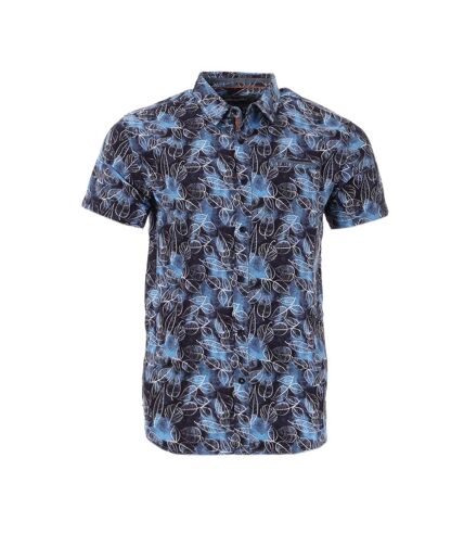 Chemise Bleu/Noire à Motifs Homme RMS26 Aquarelle - L