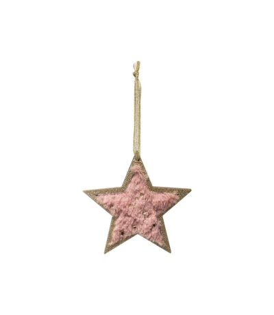 Paris Prix - Sujet De Noël étoile héritage 20cm Rose