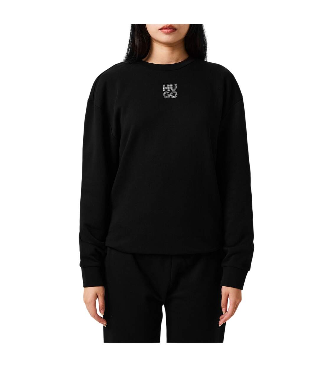 Sweat Motif/style Strass Femme Noir Hugo-4