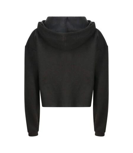 Sweat Court À Capuche Girlie Femme Noir AWDis