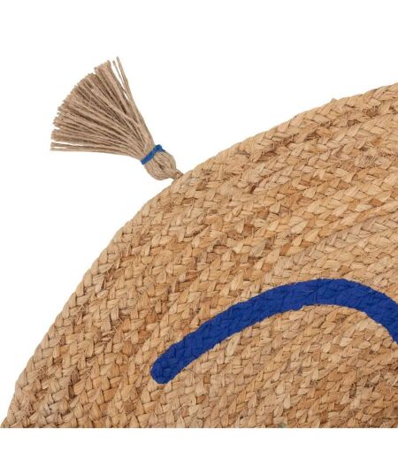 Tapis Déco à Pompons Soleya 80cm Naturel