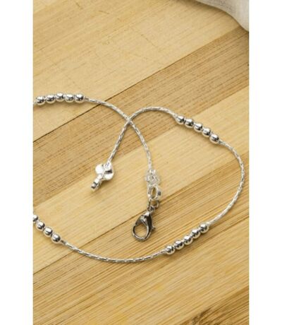 Sterling Silver Beads Payal Minimalistic Summer Boho Silver Indian Payal Anklet