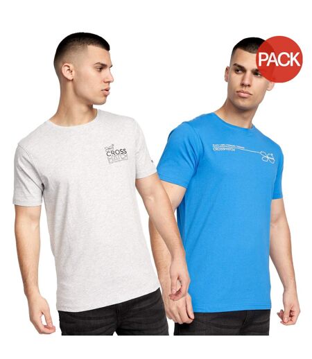 T-shirts pentan homme bleu / gris Crosshatch