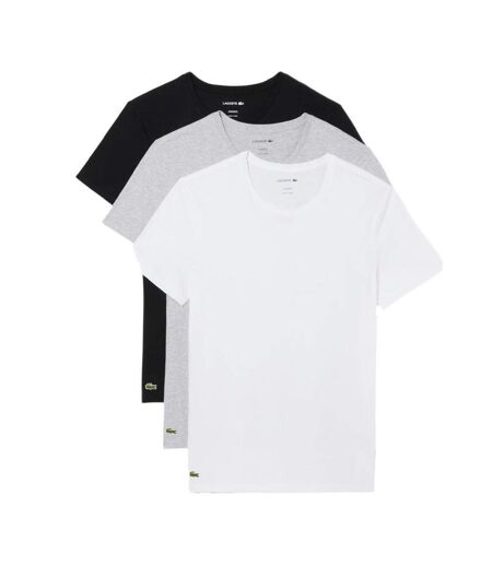 X3 t-shirts blanc/gris/noir homme lacoste th9007 - l
