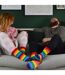1 Pack Rainbow Striped Thermal Socks for Winter-6
