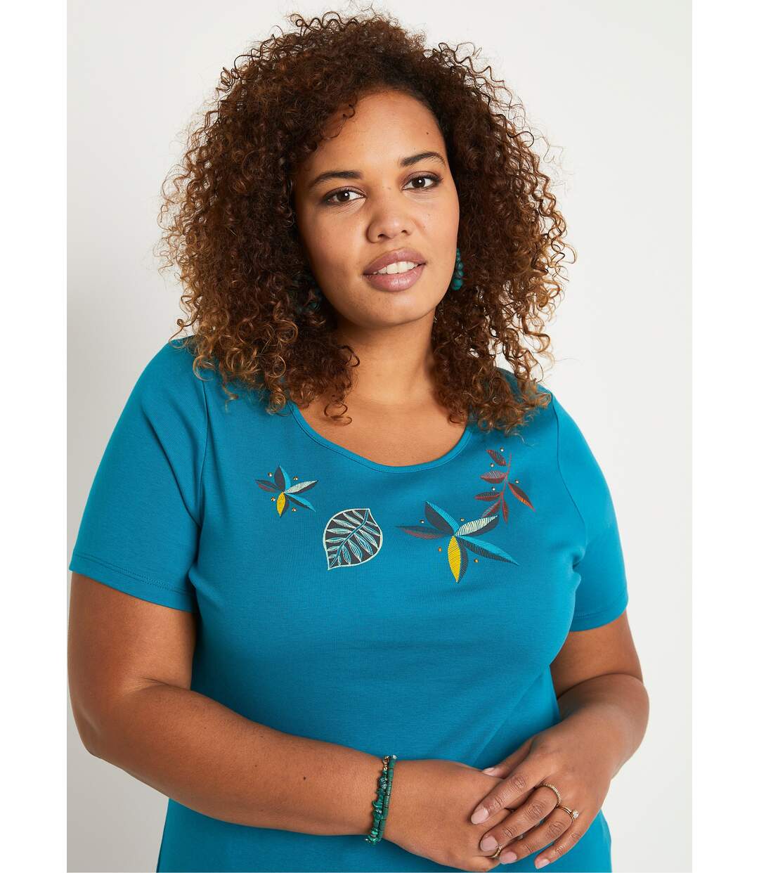 T-shirt droit long manches courtes-4