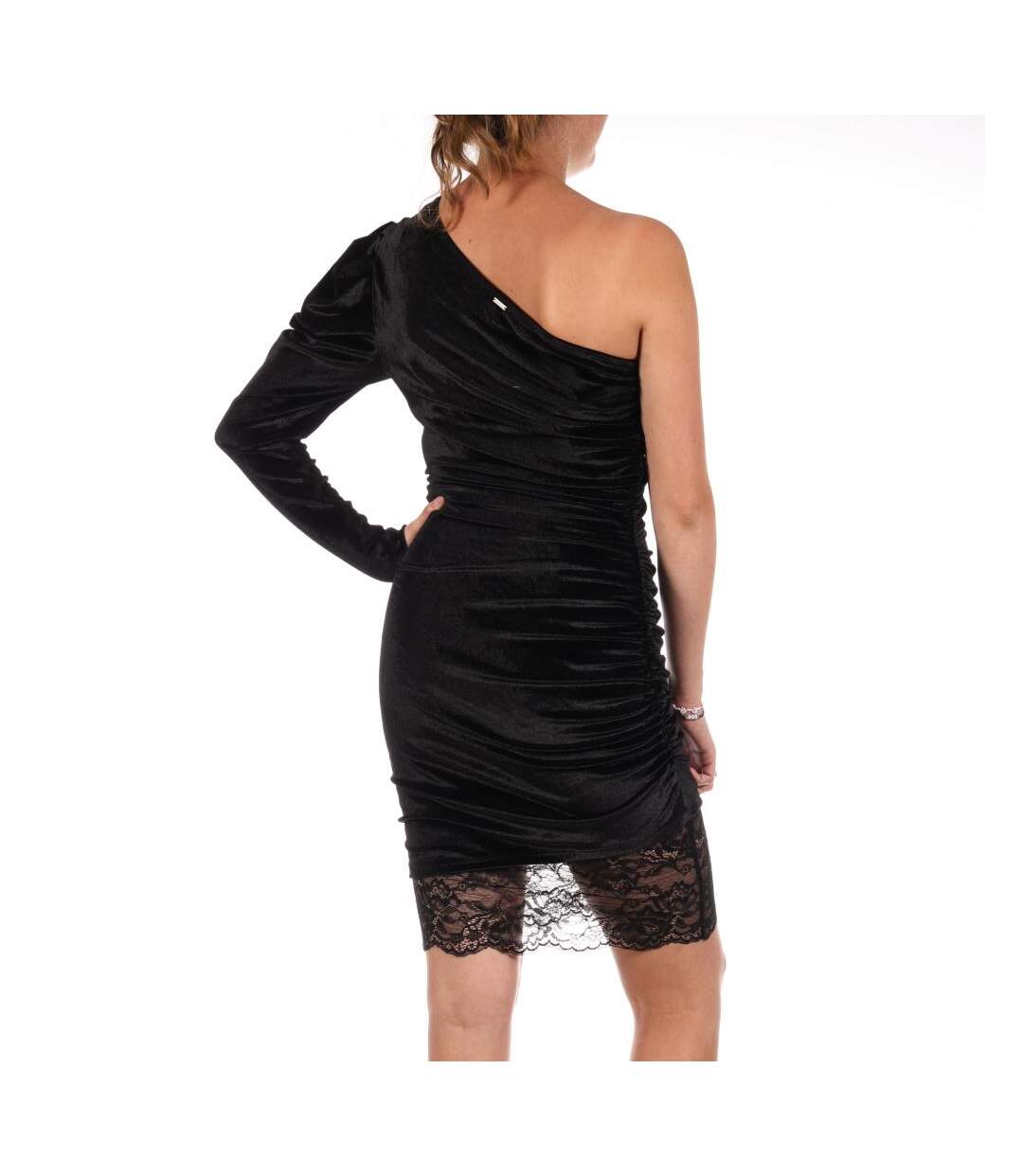 Robe velours noir femme guess w0bk74wdzx0-2