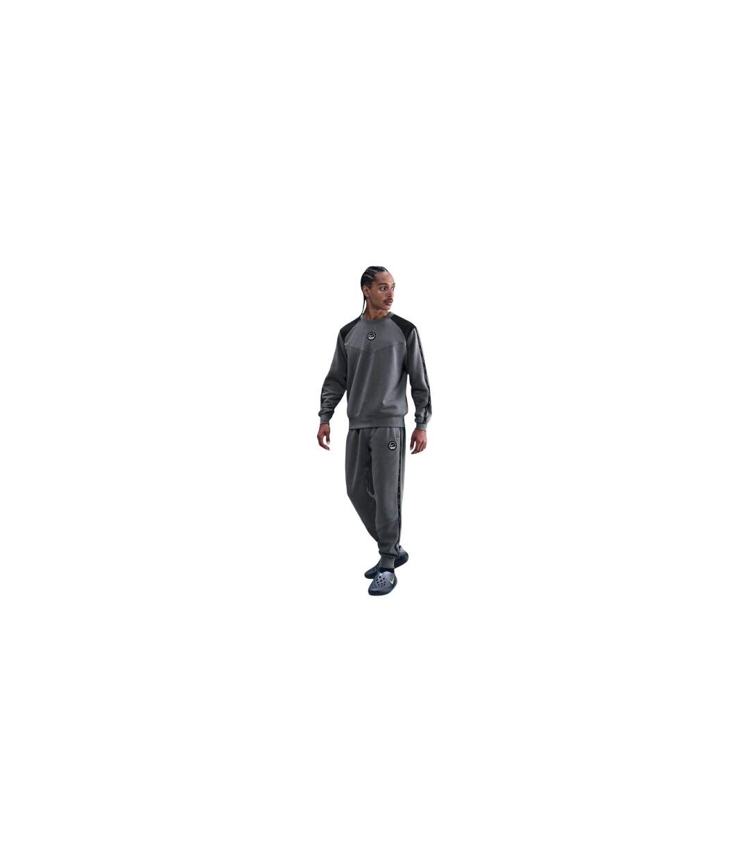 Pantalon De Jogging Tech Homme Gris Fer Noir Chiné Nike-1