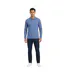 Polo Manches Longues Homme Bleu Farah-1