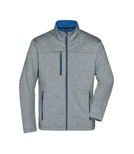 Veste Softshell Homme Bleu Roi Foncé Chiné James And Nicholson