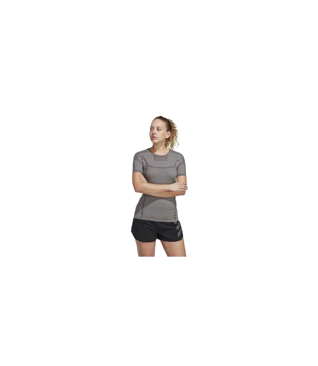 T-shirt Terrex Drynamo Femme Gris Blanc Adidas-1