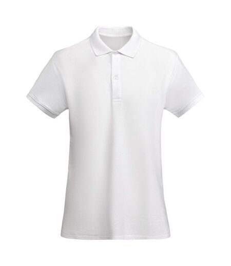Womens/ladies Polo Shirt White Roly