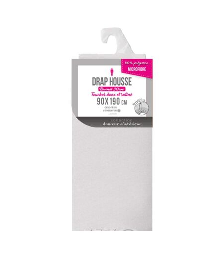 Drap Housse Microfibre Oscar 90x190cm Blanc