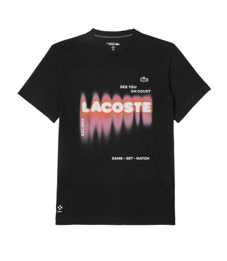T-shirt Motif/style Logo Daniil Medvedev Homme Noir Lacoste