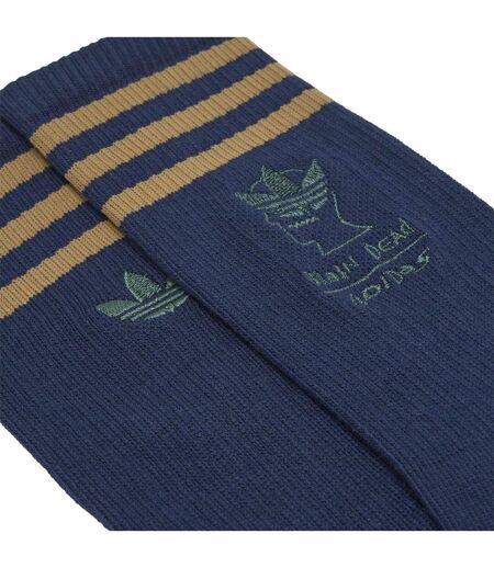 Unisex Adult Brain Dead 3 Stripes Polyamide Crew Socks Pack Of 1 Collegiate Navy Adidas