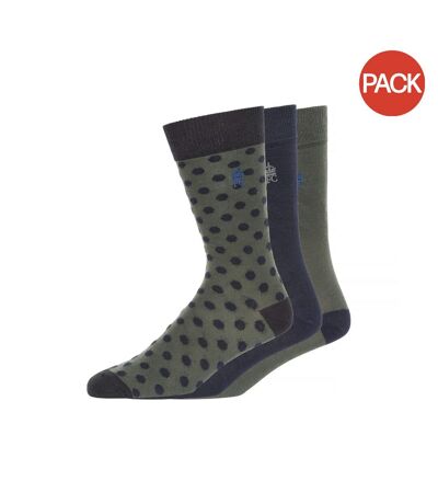 Chaussettes homme bleu mer / vert foncé French Connection