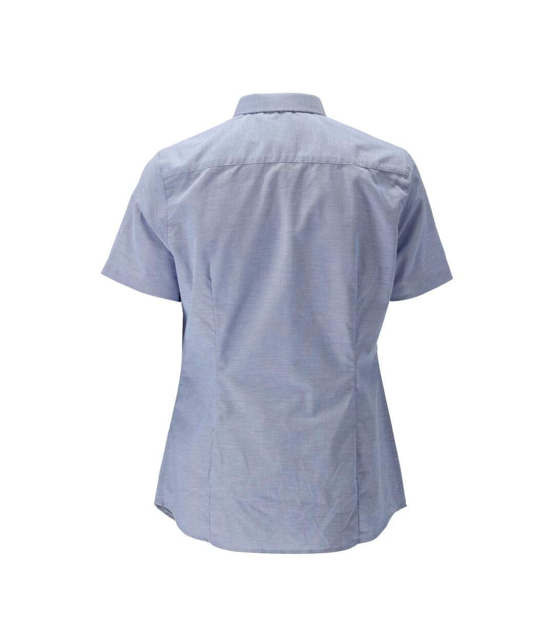 Womens/ladies Frontline Oxford Short-sleeved Shirt Light Blue Mascot-2