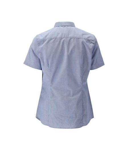 Womens/ladies Frontline Oxford Short-sleeved Shirt Light Blue Mascot