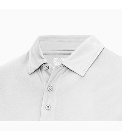 AWDis Just Cool Mens Plain Sports Polo Shirt (Arctic White) - UTRW691