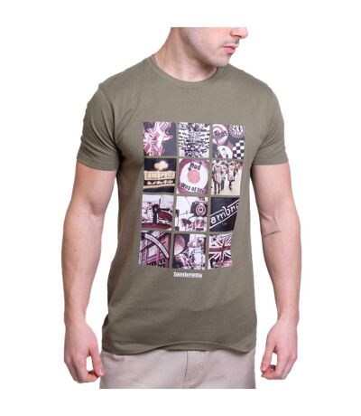 Mens Ss24 Photo Print T-shirt Khaki Green Lambretta
