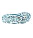 Womens/ladies Swish Patterned Flip Flops Turquoise Animal-2
