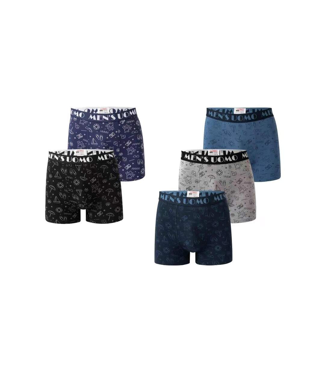 Caleçons homme - lot de 3 boxers  comprenant 3 couleurs mélangées-1