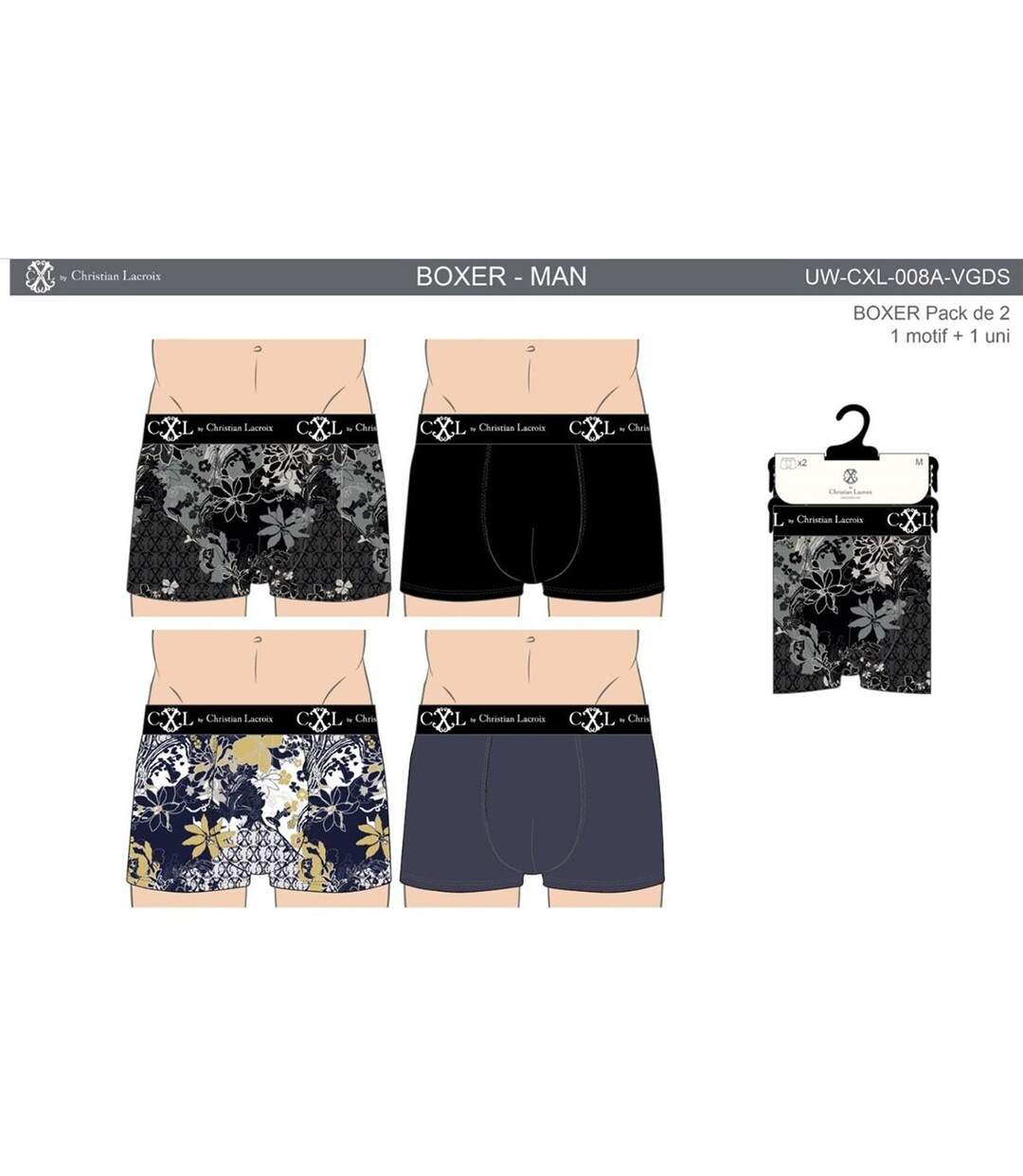 Boxer CXL By LACROIX Pack de 4 Boxers CXL0890-4