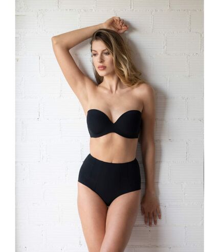 Slip taille haute gainant Secret Sense noir Luna