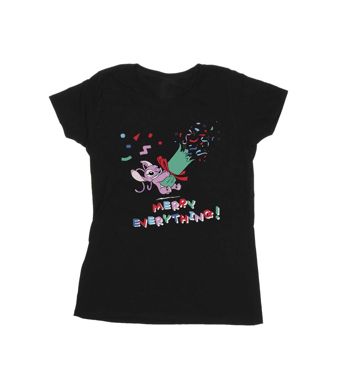 Disney Femmes/Les femmes Lilo And Stitch Angel Merry Everything - T-shirt en coton (Noir) - UTBI25654-1