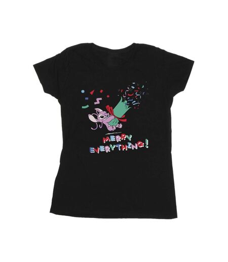 Disney Femmes/Les femmes Lilo And Stitch Angel Merry Everything - T-shirt en coton (Noir) - UTBI25654