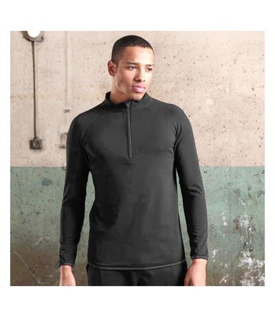 Just Cool Sweatshirt À Col Zippé Homme Gris Foncé Noir Awdis