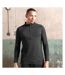 AWDis Just Cool Mens Half Zip Sweatshirt (Charcoal/ Jet Black) - UTRW4815