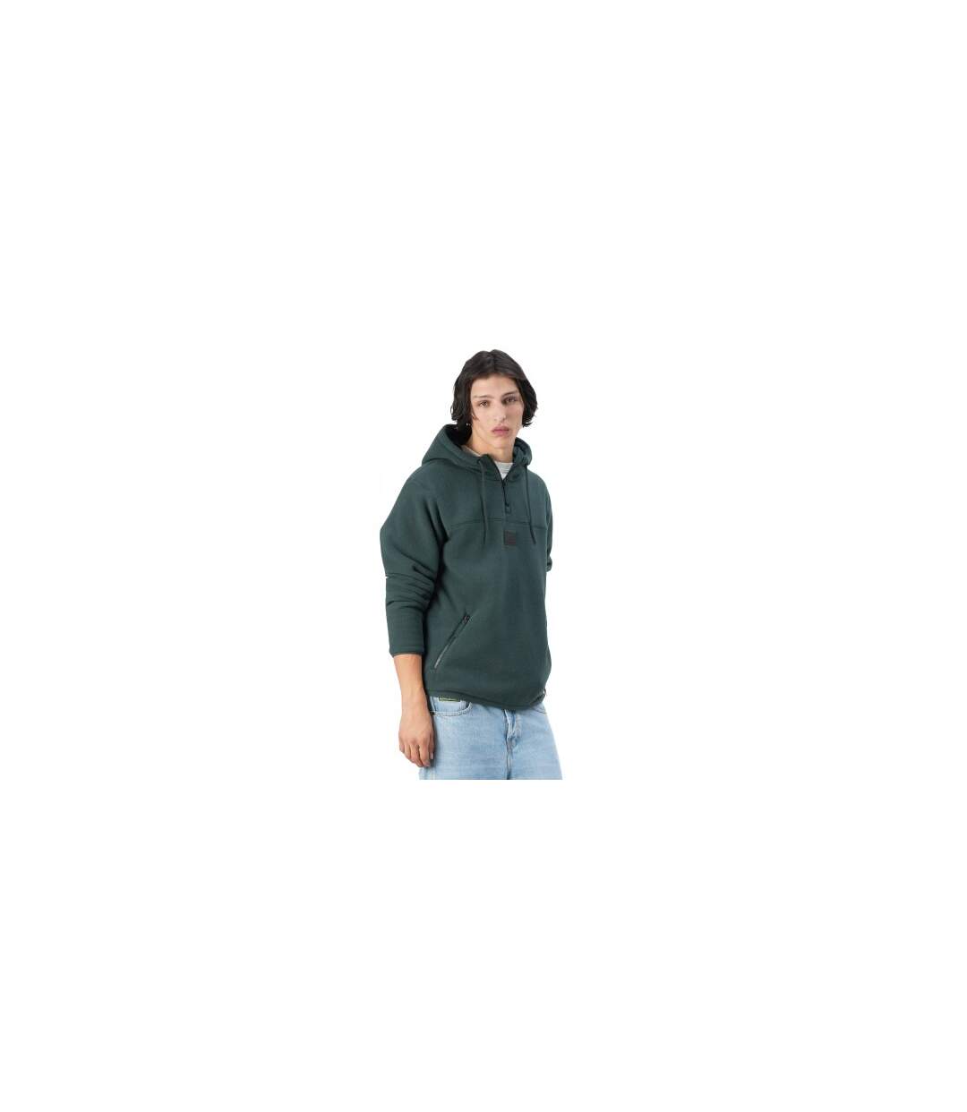 Mens Polar Fleece Kangaroo Pocket Hoodie Green Timberland-1