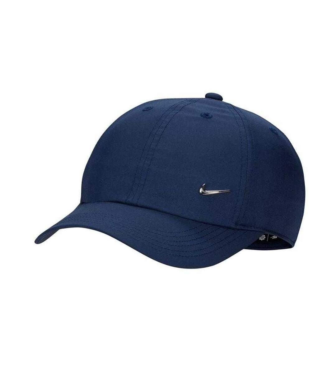 Casquette De Baseball Motif/style Swoosh Métallique Club Enfant Bleu Marine Foncé Nike-1