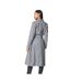 Womens/ladies Checked Wrap Belted Coat Neutral Principles-3