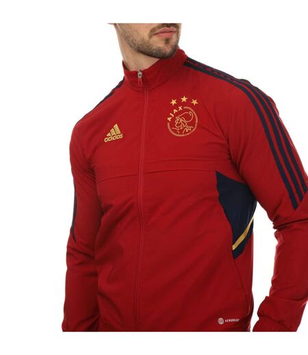 Veste 2022/23 pre match homme rouge Adidas