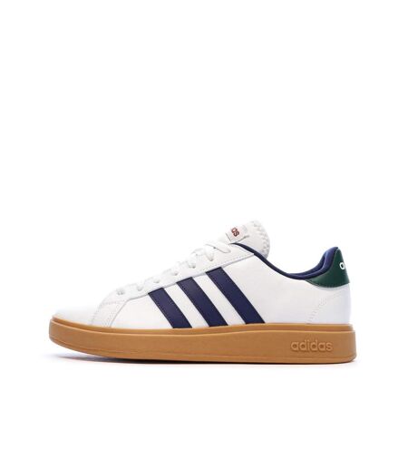 Baskets blanches/marines homme adidas grand court base 2.0