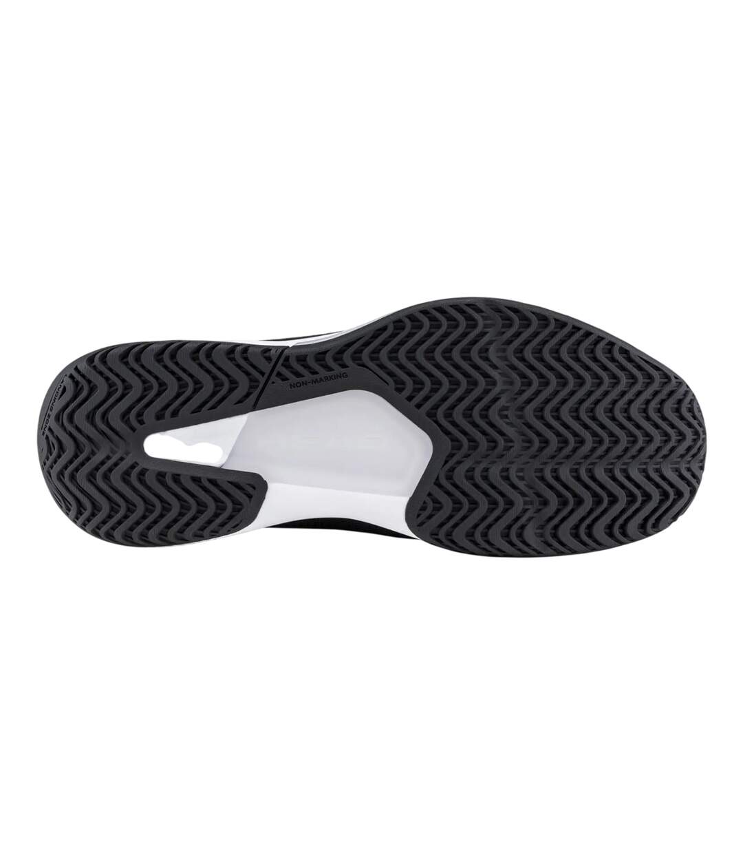 Womens/ladies Revolt Court 5.0 Tennis Shoes Black White Head-4