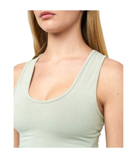 Womens/ladies mazey cropped vest top sage Juice