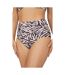 Womens/ladies Zebra Print High Waist Bikini Bottoms Pink Brown Gorgeous-1
